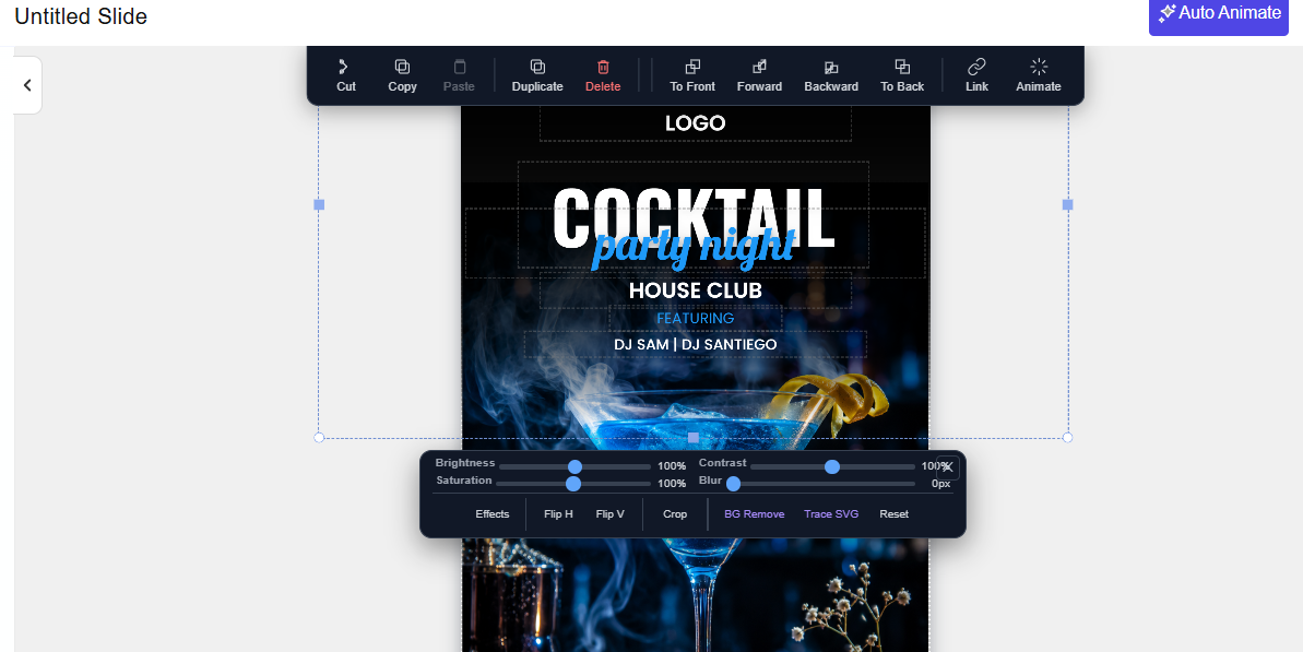 Top toolbar