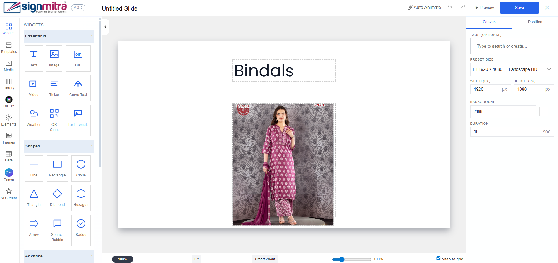 Add elements and save