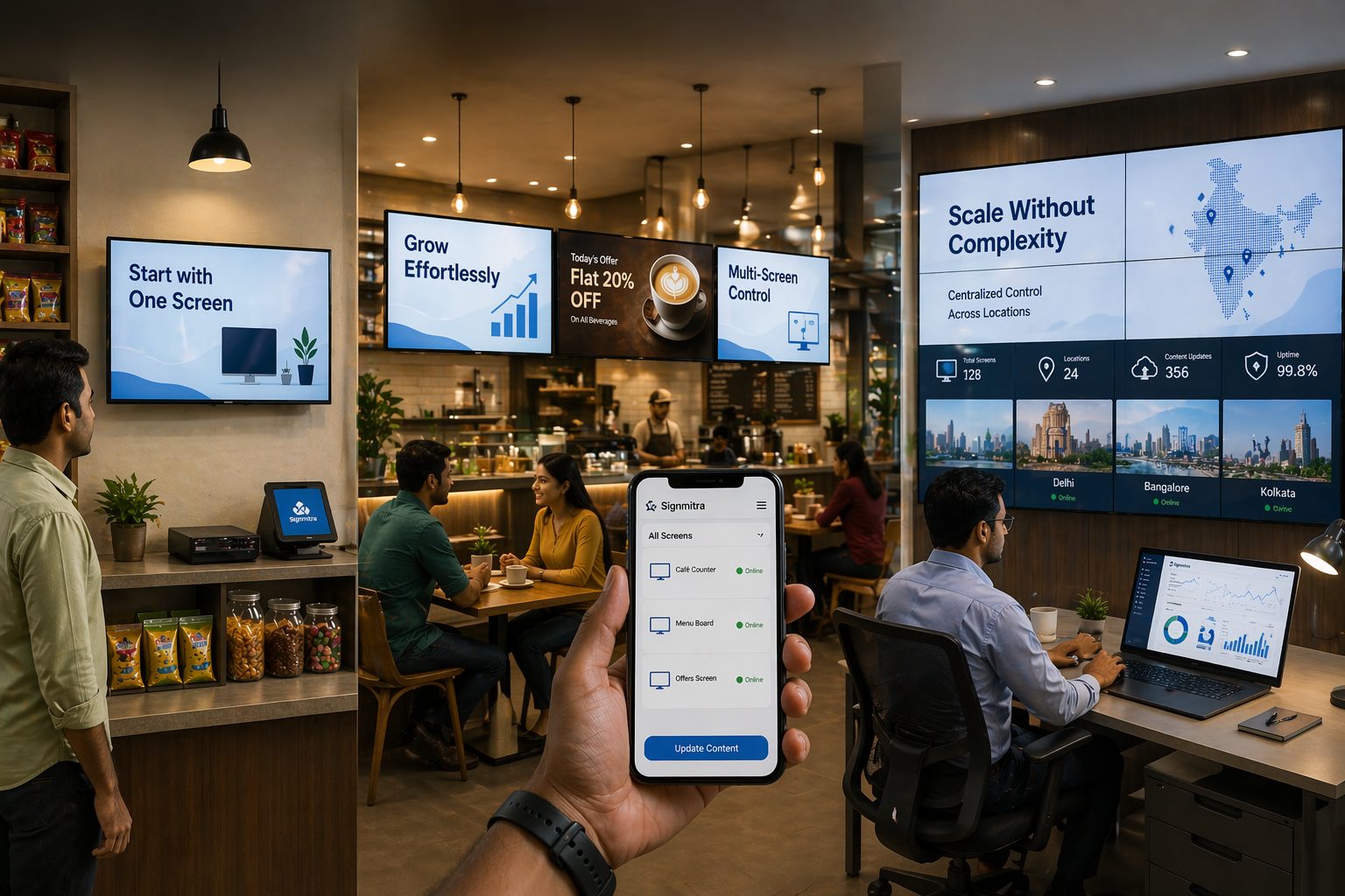From a single screen to nationwide networks