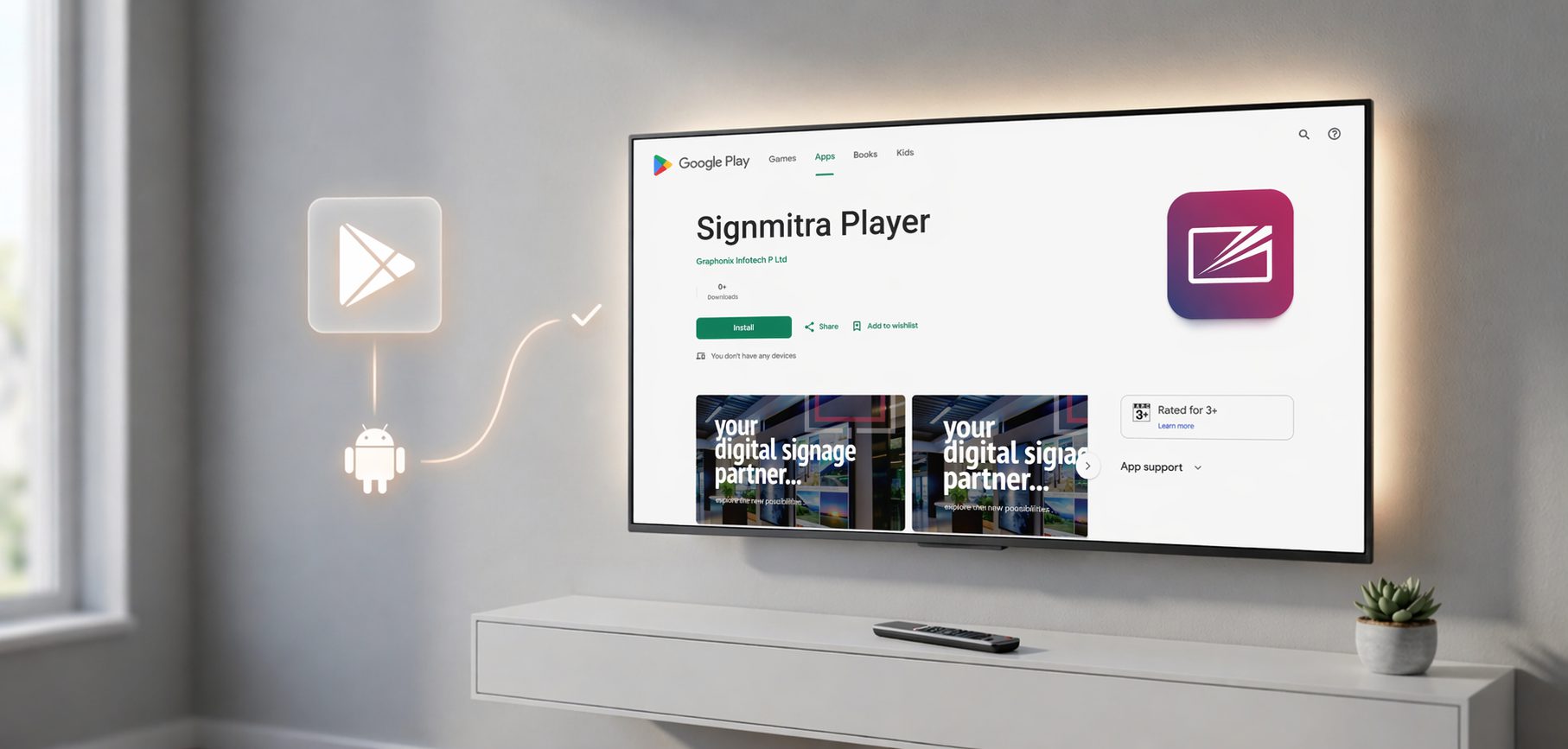 Convert Android TV into Digital Signage Instantly
